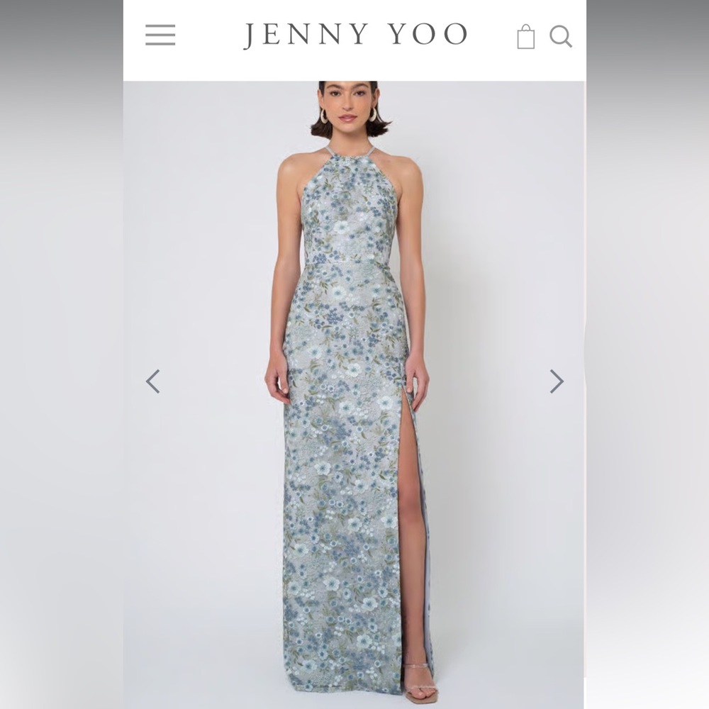NWT Jenny Yoo Ophelia Blue Whisper Multi Dress